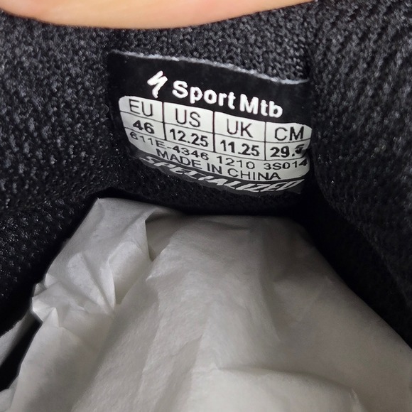 Specialized Sport MTB Mens Cycling Shoes Black Size EU 46 US 12.25 611E-4346 - Picture 12 of 12